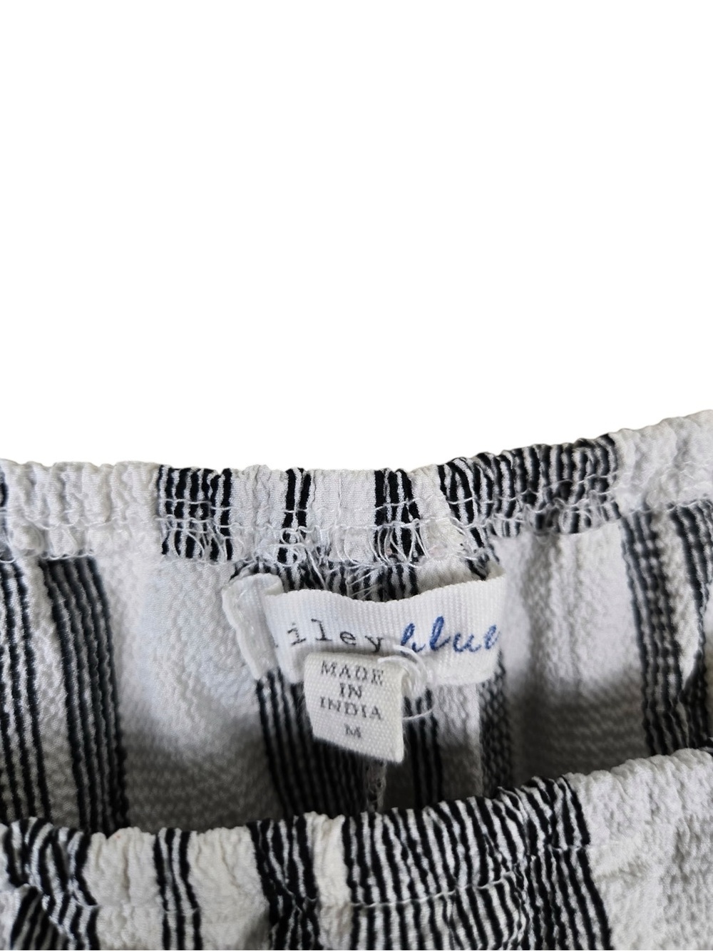 Bailey Blue Striped Off Shoulder Maxi Dress SZ M Boho Beachy Ruffle - Picture 5 of 8